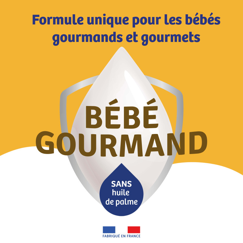 formule spécialement élaborée par les laboratoires Picot pour les bébés gourmands et gourmets dès la naissance.