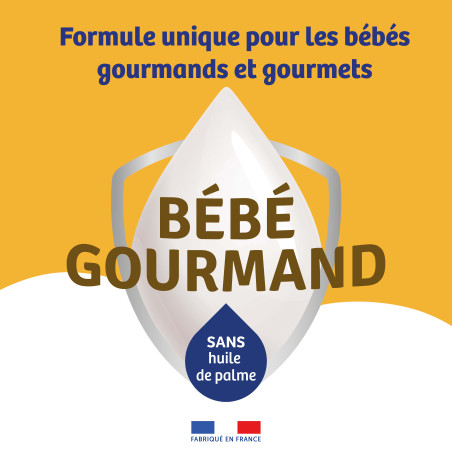formule spécialement élaborée par les laboratoires Picot pour les bébés gourmands et gourmets dès la naissance.