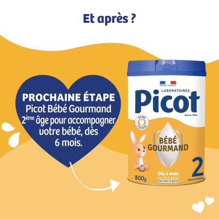 Picot bébé gourmand existe en lait 2ème âge